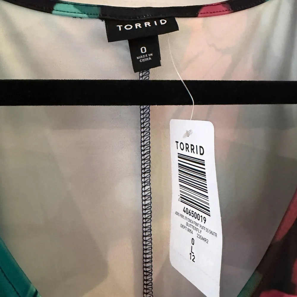 Torrid Black and Teal Floral Midi Dress - Picture 6 of 8